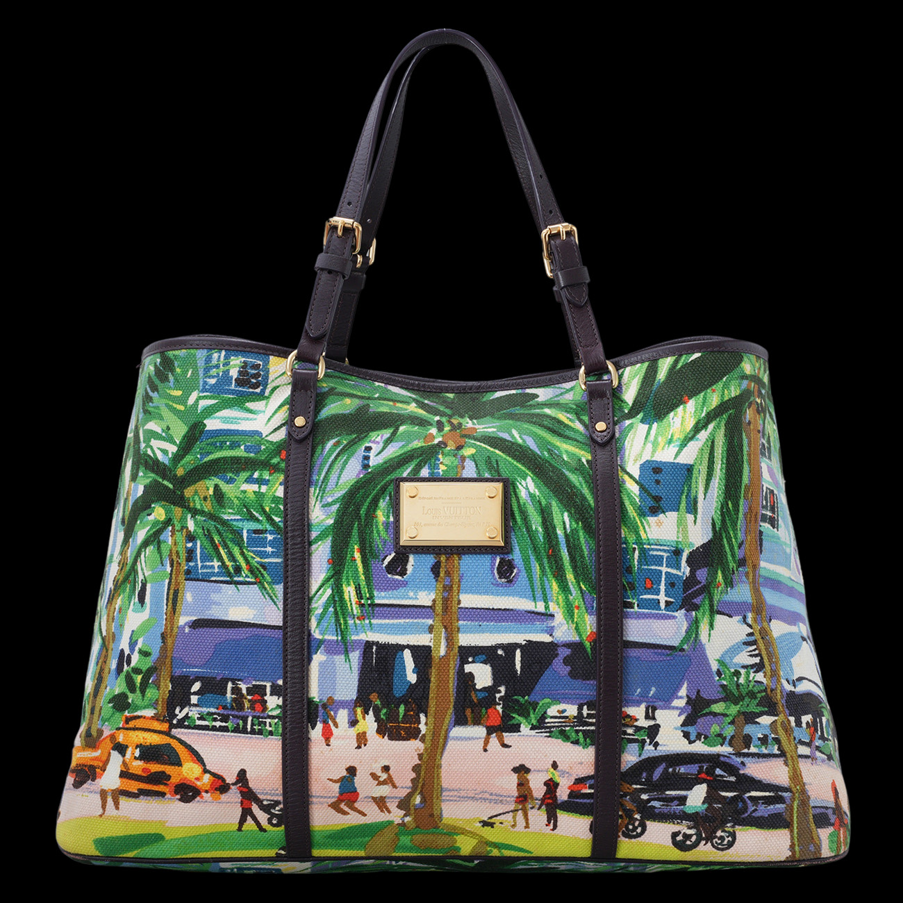 LOUIS VUITTON(USED)루이비통 시즌 패브릭 쇼퍼백